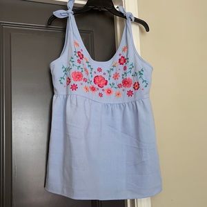 Savanna Jane tie strap babydoll tank top